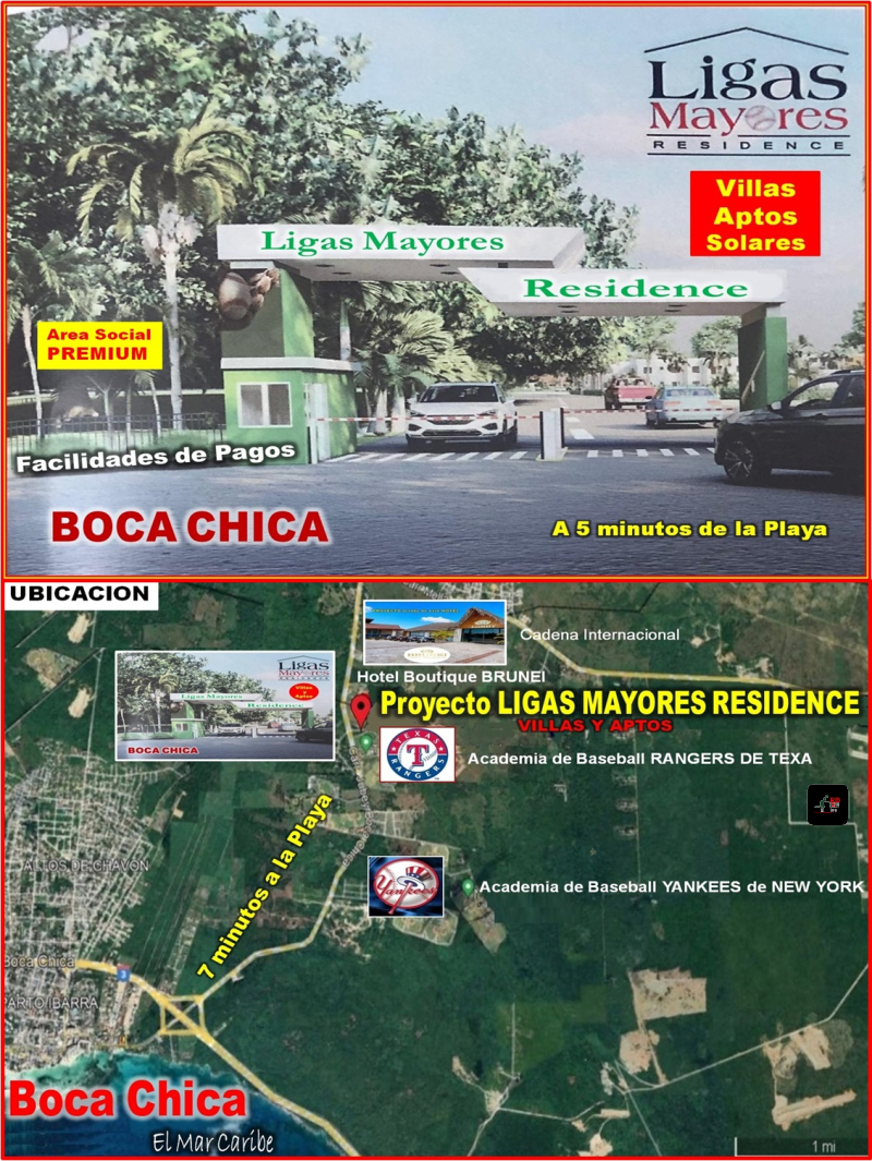 ADQUIERA YATU  VILLA o APTO EN BOCA CHICA