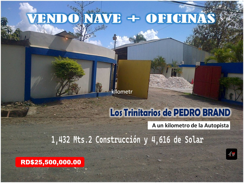 SE VENDEN 45 881 Mts 2 de Terreno en PEDRO BRAND