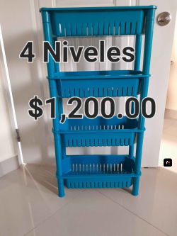 Organizadores plásticos de cuatro niveles. blanco, azul, rojo ?precios en las fotos