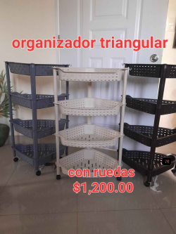 Organizadores plásticos de cuatro niveles. blanco, azul, rojo ?precios en las fotos