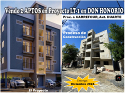 Vendo 2 APTOS Condominio LT-1 DON HONORIO