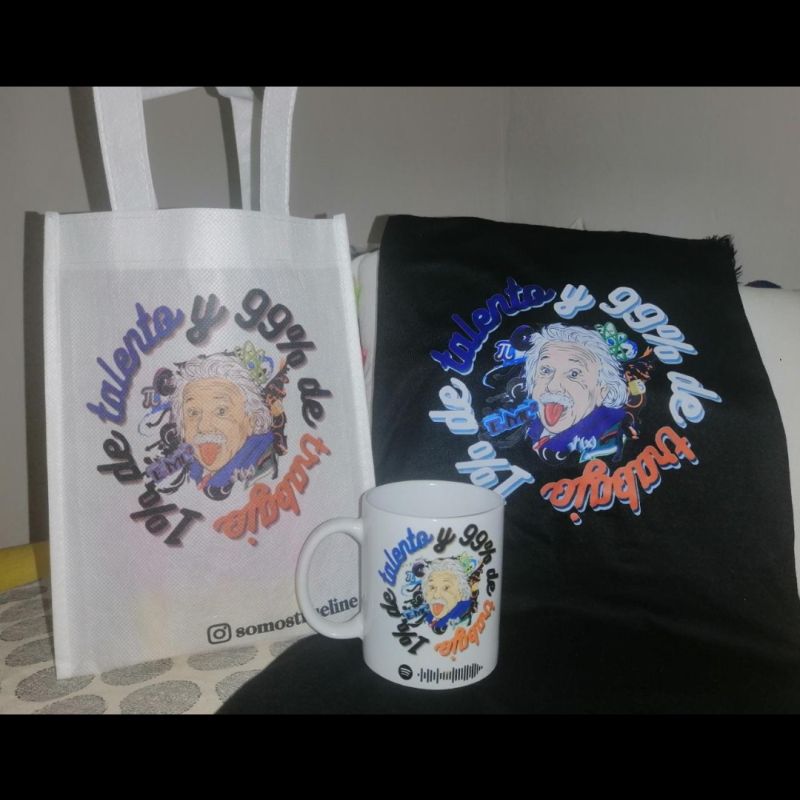 Franelas personalizadas de tu preferencia incluye taza,franela y funda ecolÃ³gica 